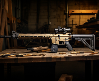 Precision Long-Range Rifle Build with Match-Grade Barrel, Premium Scope, and Adjustable Target Stock